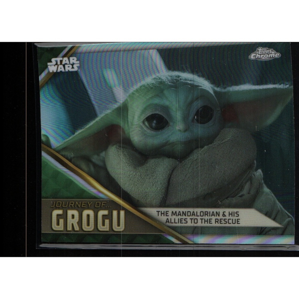 2021 Topps Chrome Star Wars Mandalorian Journey of Grogu JG-16 Refractor Card